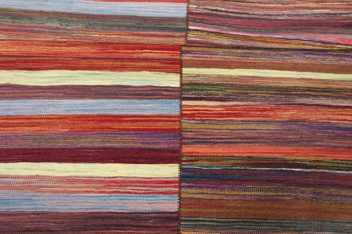 Full view of New Kilim Kiasar rug from Iran / Persia, 166 × 113 cm in Multi Color tones