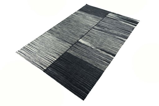 Corner detail of New Kilim Kiasar rug showing border pattern and Wool pile