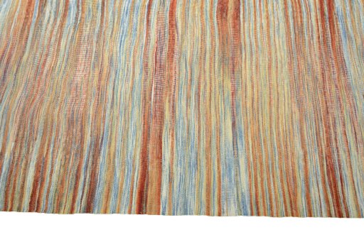 Close-up detail of New Kilim Kiasar rug from Iran / Persia showing Wool weave