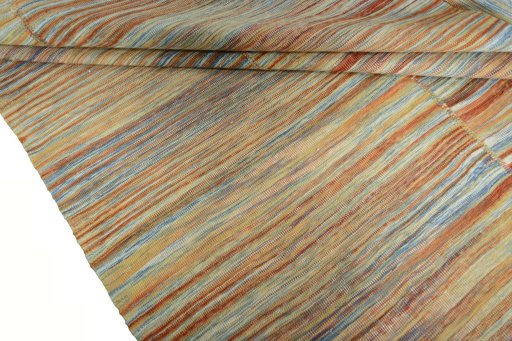 Full view of New Kilim Kiasar rug from Iran / Persia, 191 × 140 cm in Multi Color tones