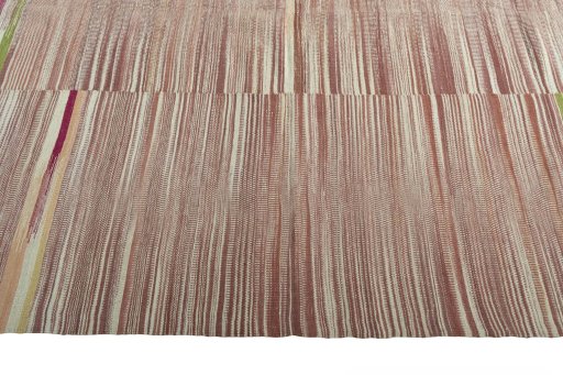 Close-up detail of New Kilim Kiasar rug from Iran / Persia showing Wool weave