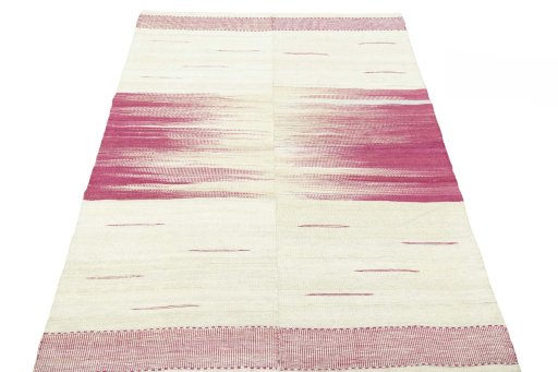 Close-up detail of New Kilim Kiasar rug from Iran / Persia showing Wool weave