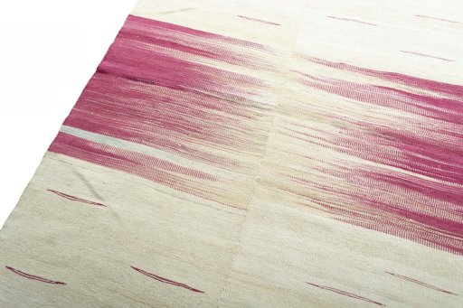 Surface texture of New Kilim Kiasar rug with natural Wool and intricate pattern