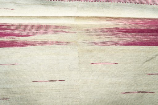 Full view of New Kilim Kiasar rug from Iran / Persia, 164 × 114 cm in Beige tones