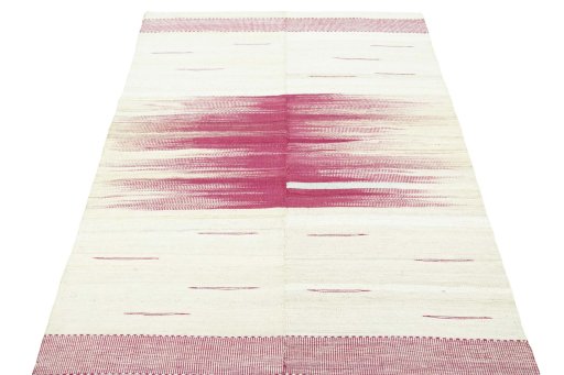 Close-up detail of New Kilim Kiasar rug from Iran / Persia showing Wool weave
