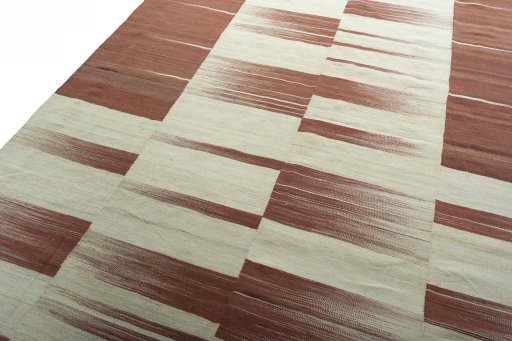 Surface texture of New Kilim Kiasar rug with natural Wool and intricate pattern