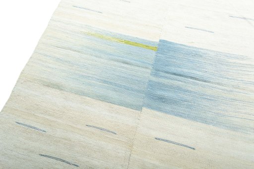 Surface texture of New Kilim Kiasar rug with natural Wool and intricate pattern