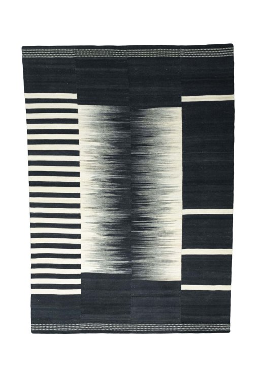 Full view of New Kilim Kiasar rug from Iran / Persia, 320 × 229 cm in Gray tones
