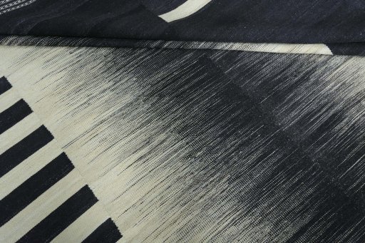 Full view of New Kilim Kiasar rug from Iran / Persia, 323 × 220 cm in Gray tones