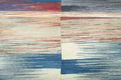Full view of New Kilim Kiasar rug from Iran / Persia, 193 × 142 cm in Multi Color tones