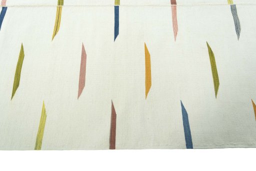Close-up detail of New Kilim Kiasar rug from Iran / Persia showing Wool weave