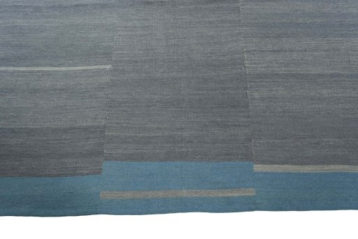Close-up detail of New Kilim Kiasar rug from Iran / Persia showing Wool weave