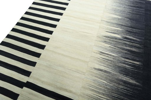 Surface texture of New Kilim Kiasar rug with natural Wool and intricate pattern