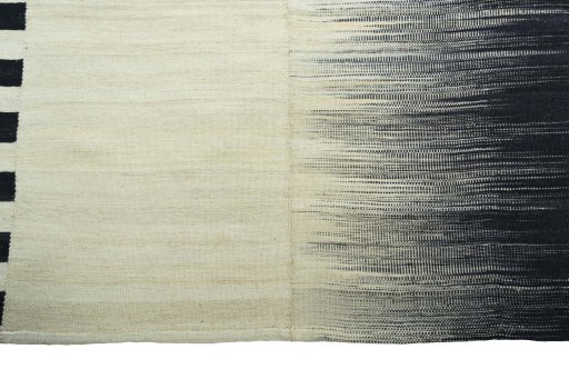 Close-up detail of New Kilim Kiasar rug from Iran / Persia showing Wool weave