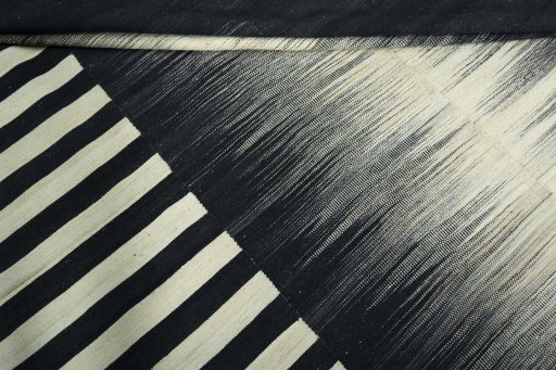 Full view of New Kilim Kiasar rug from Iran / Persia, 325 × 227 cm in Gray tones