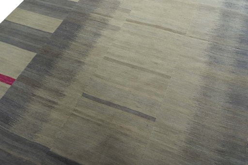 Surface texture of New Kilim Kiasar rug with natural Wool and intricate pattern