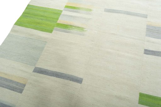 Surface texture of New Kilim Kiasar rug with natural Wool and intricate pattern