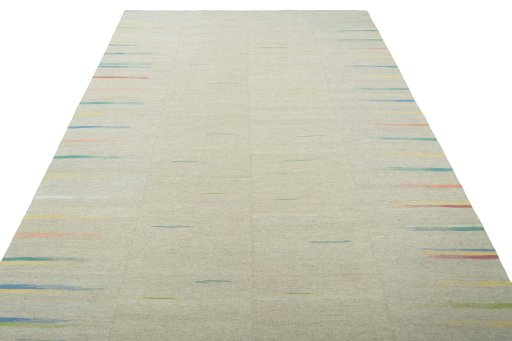 Close-up detail of New Kilim Kiasar rug from Iran / Persia showing Wool weave