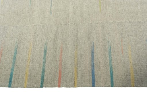 Close-up detail of New Kilim Kiasar rug from Iran / Persia showing Wool weave