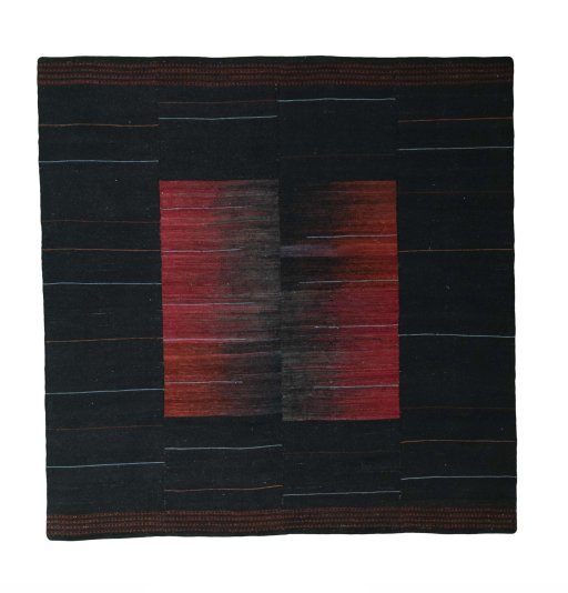 Full view of New Kilim Kiasar rug from Iran / Persia, 202 × 200 cm in Gray tones
