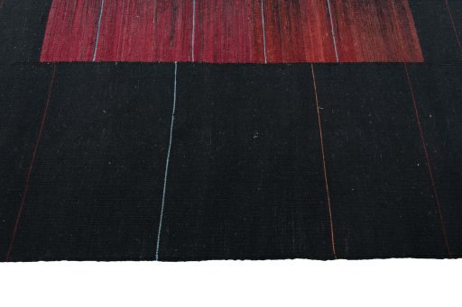 Close-up detail of New Kilim Kiasar rug from Iran / Persia showing Wool weave