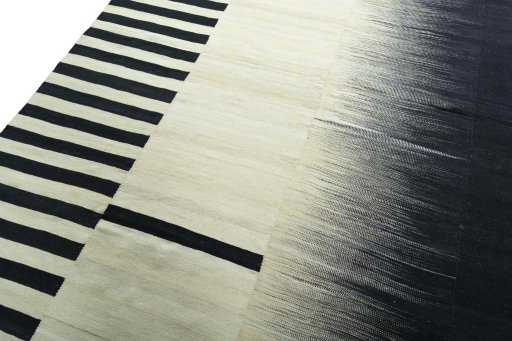 Surface texture of New Kilim Kiasar rug with natural Wool and intricate pattern