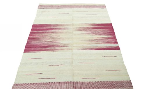 Close-up detail of New Kilim Kiasar rug from Iran / Persia showing Wool weave