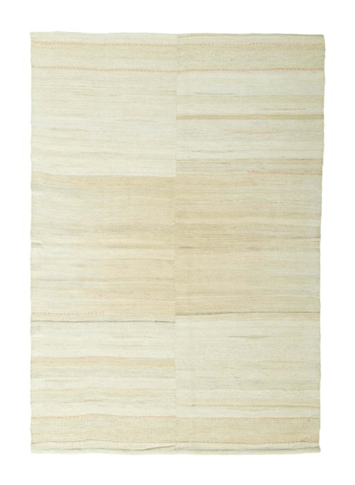 Full view of New Kilim Kiasar rug from Iran / Persia, 165 × 114 cm in Beige tones