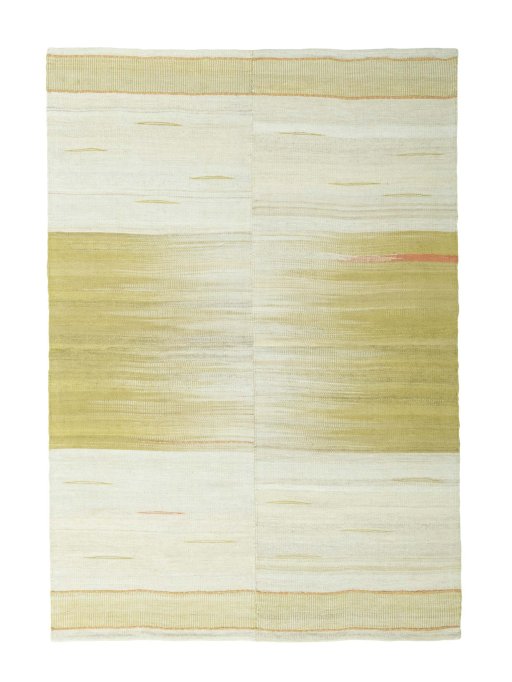 Full view of New Kilim Kiasar rug from Iran / Persia, 165 × 115 cm in Beige tones