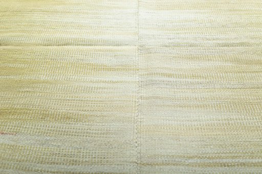 Backside of handmade New Kilim Kiasar rug showing knot structure and weave density
