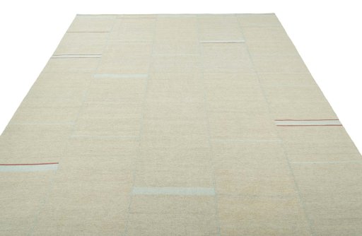 Close-up detail of New Kilim Kiasar rug from Iran / Persia showing Wool weave