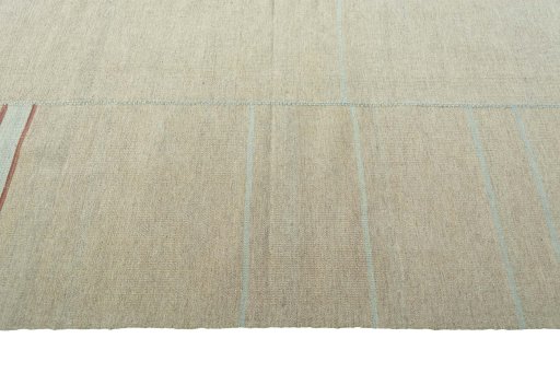 Close-up detail of New Kilim Kiasar rug from Iran / Persia showing Wool weave