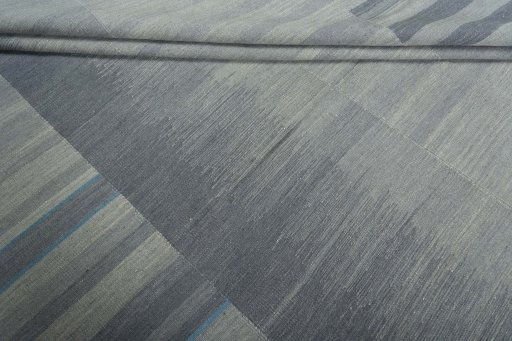Full view of New Kilim Kiasar rug from Iran / Persia, 375 × 273 cm in Gray tones
