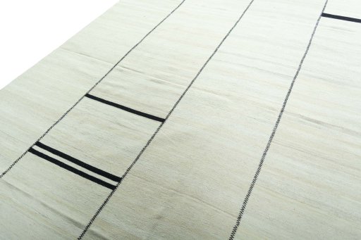 Surface texture of New Kilim Kiasar rug with natural Wool and intricate pattern