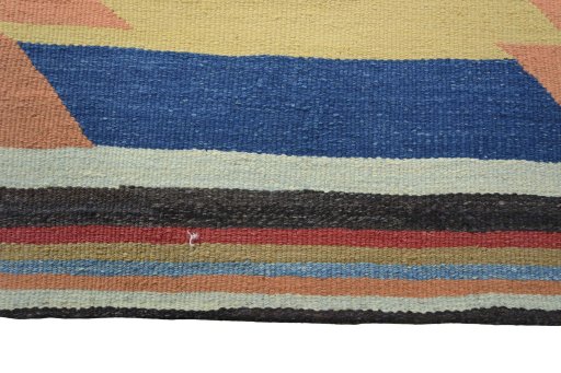 Central medallion detail of New Kilim Sofre rug from Iran / Persia