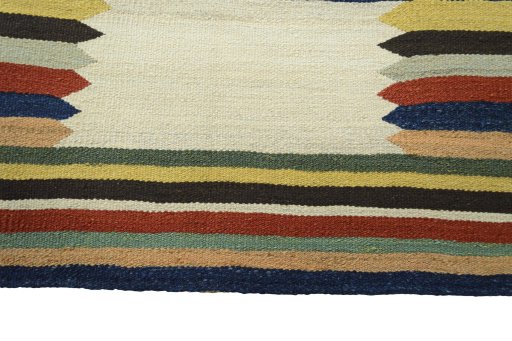 Central medallion detail of New Kilim Sofre rug from Iran / Persia