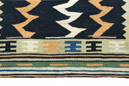 Central medallion detail of New Kilim Sofre rug from Iran / Persia