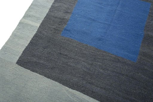 Surface texture of New Kilim Sofre rug with natural Wool and intricate pattern