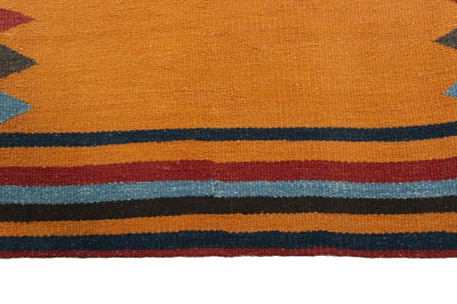 Central medallion detail of New Kilim Sofre rug from Iran / Persia