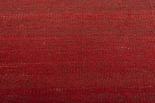 Backside of handmade New Kilim Sofre rug showing knot structure and weave density