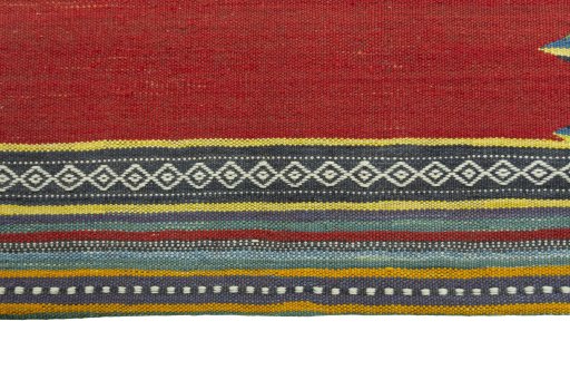 Central medallion detail of New Kilim Sofre rug from Iran / Persia