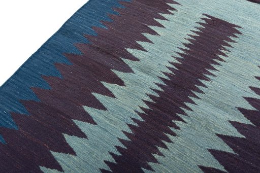Surface texture of New Kilim Sofre rug with natural Wool and intricate pattern