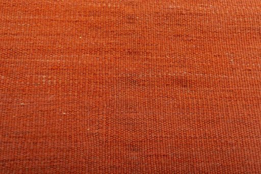 Backside of handmade New Kilim Sofre rug showing knot structure and weave density