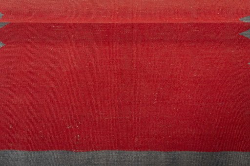 Full view of New Kilim Sofre rug from Iran / Persia, 97 × 86 cm in Red tones