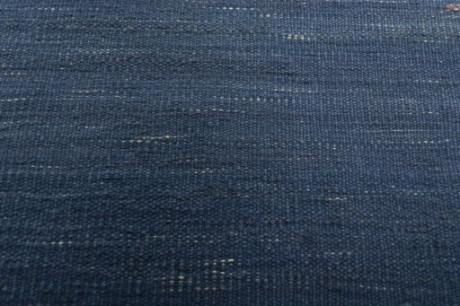 Backside of handmade New Kilim Sofre rug showing knot structure and weave density