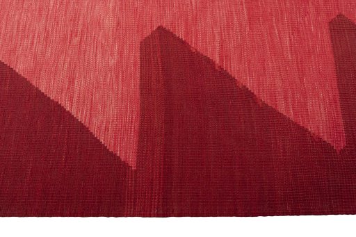 Close-up detail of New Kilim Sofre rug from Iran / Persia showing Wool weave