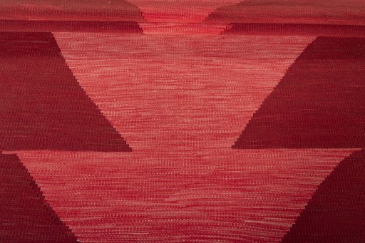 Full view of New Kilim Sofre rug from Iran / Persia, 222 × 125 cm in Red tones