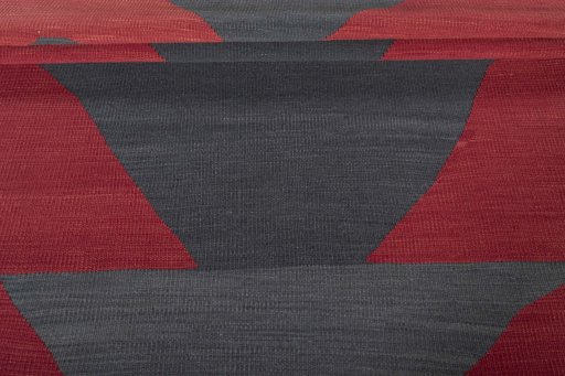 Full view of New Kilim Sofre rug from Iran / Persia, 216 × 126 cm in Red tones