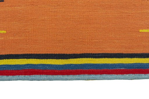 Central medallion detail of New Kilim Sofre rug from Iran / Persia