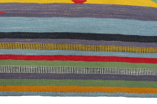 Central medallion detail of New Kilim Sofre rug from Iran / Persia